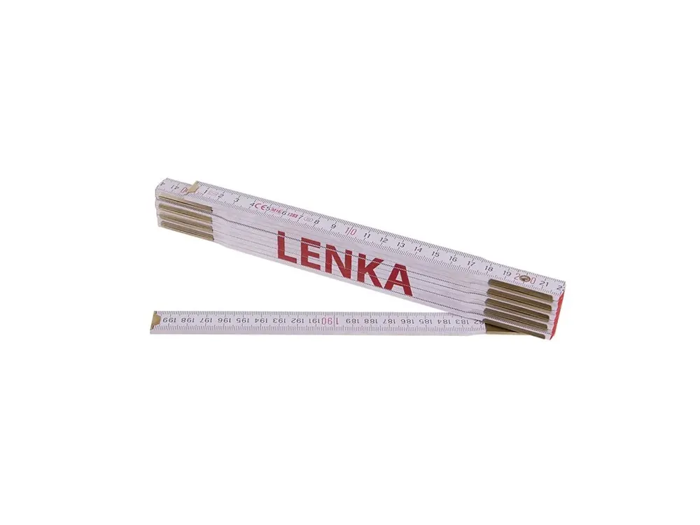 Metr skládací 2m LENKA (PROFI,bílý,dřevo) | Špičkový produkt