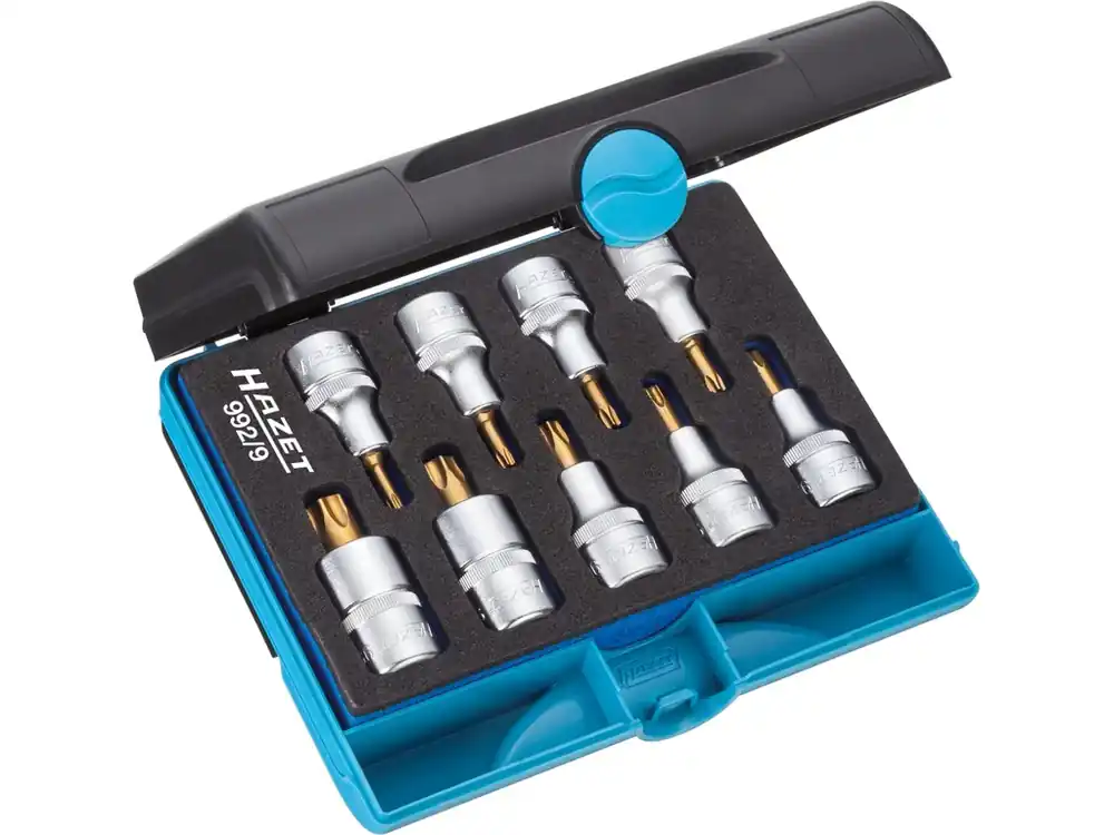 Objednejte nyní | Sada nástrčných hlavic TORX 1/2", 9 ks, TIN, Hazet 992/9