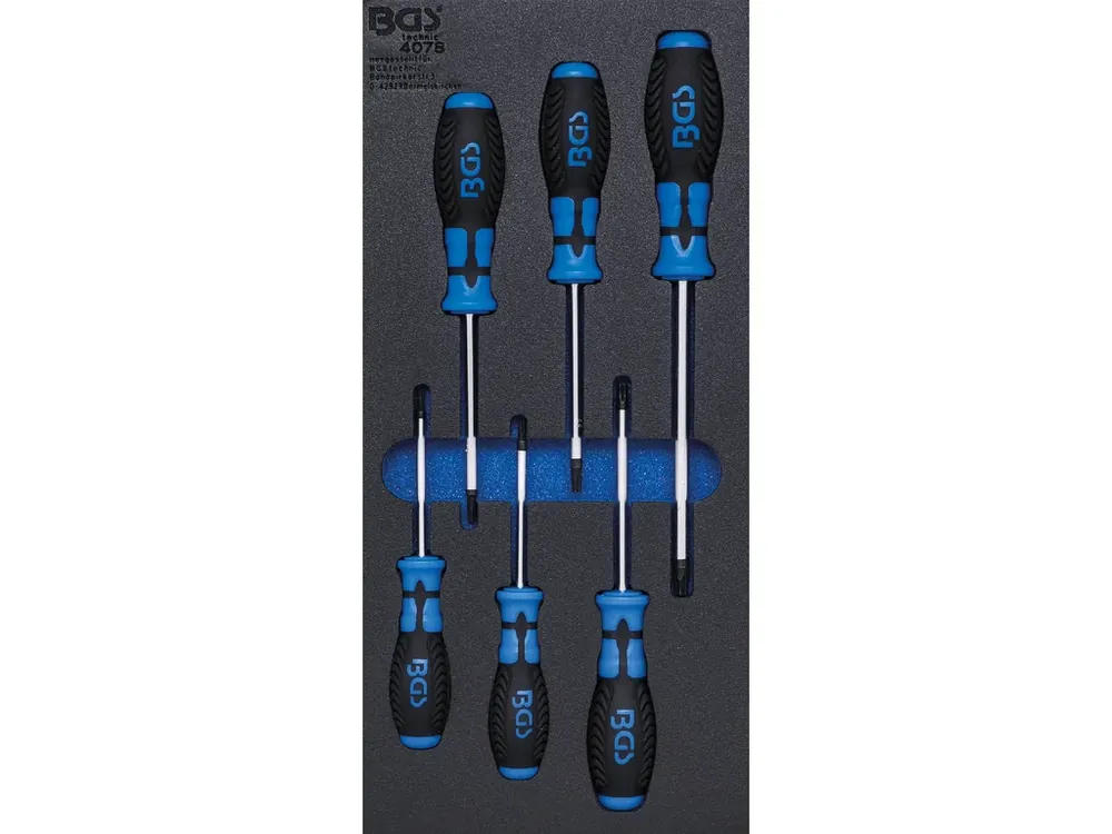 Sada šroubováků v pěnové výplni, Torx, 6 ks - B4078 | Rychlá doprava