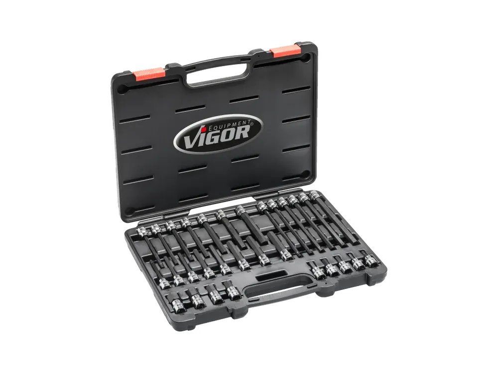 Sada nástrčných hlavic HEX 3/8" v kufru, 30 ks - V6019 - Nabídka končí brzy