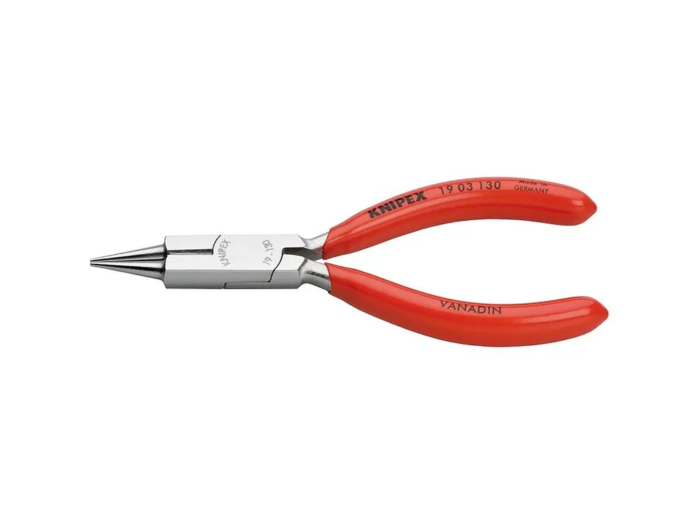 Rovné kulaté kleště 130 mm Knipex s břitem chromované - 1903130 - Skladem