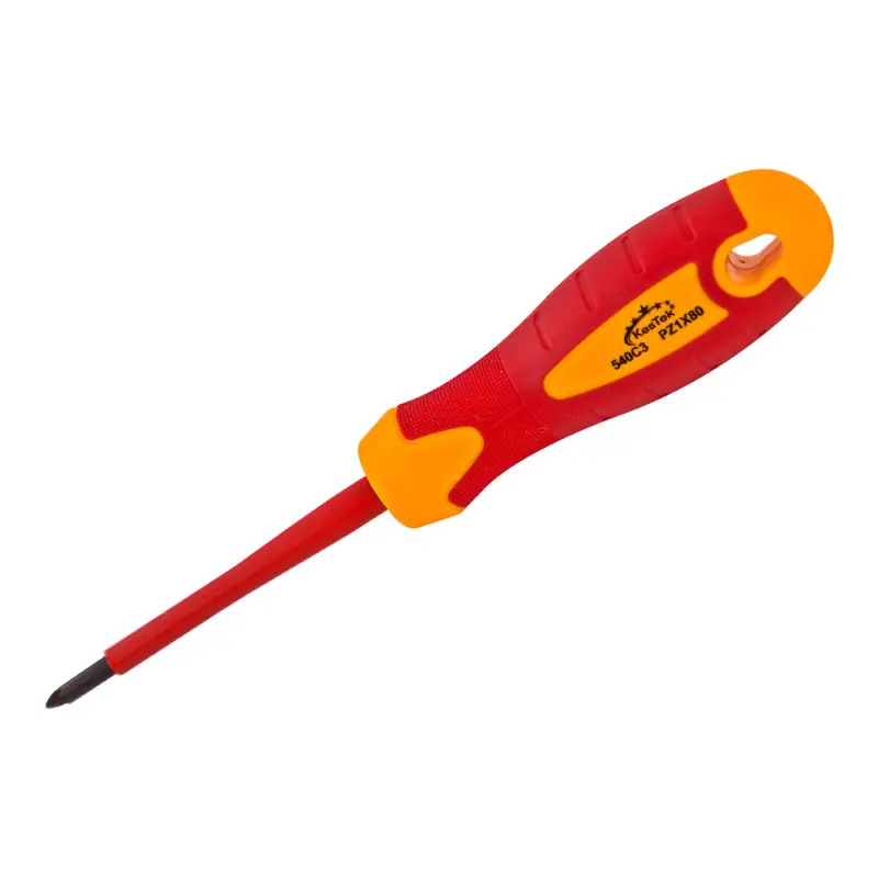 KesTek Elektrikářský šroubovák křížový PZ1x80 mm - Prémiová kvalita