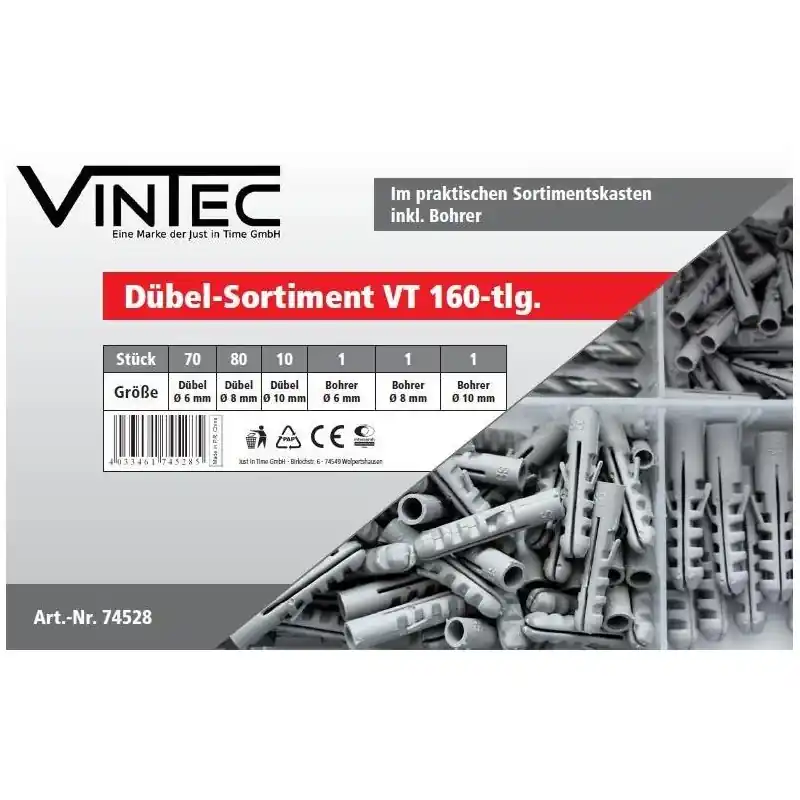 Nově v sortimentu - Vintec Hmoždinky s vrtáky VT163