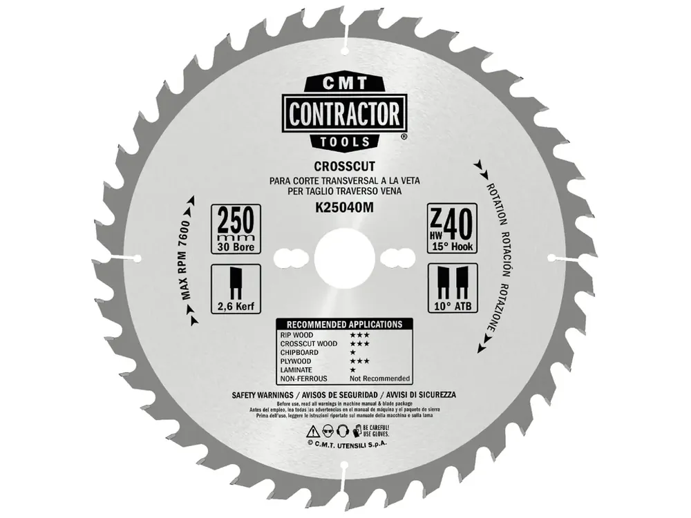 CMT Contractor Pilový kotouč na dřevo, Masterpack - D160x2,2 d20 Z24 HW, 10ks - Nyní k dispozici