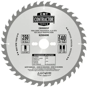 CMT Contractor Pilový kotouč na dřevo, Masterpack - D160x2,2 d20 Z40 HW, 10ks - Nejlepší cena