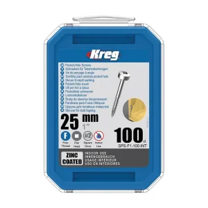 Kvalitní produkt - Kreg Zinc Pan-Head Šrouby pro skryté spoje - 25 mm, jemný závit, 100 ks