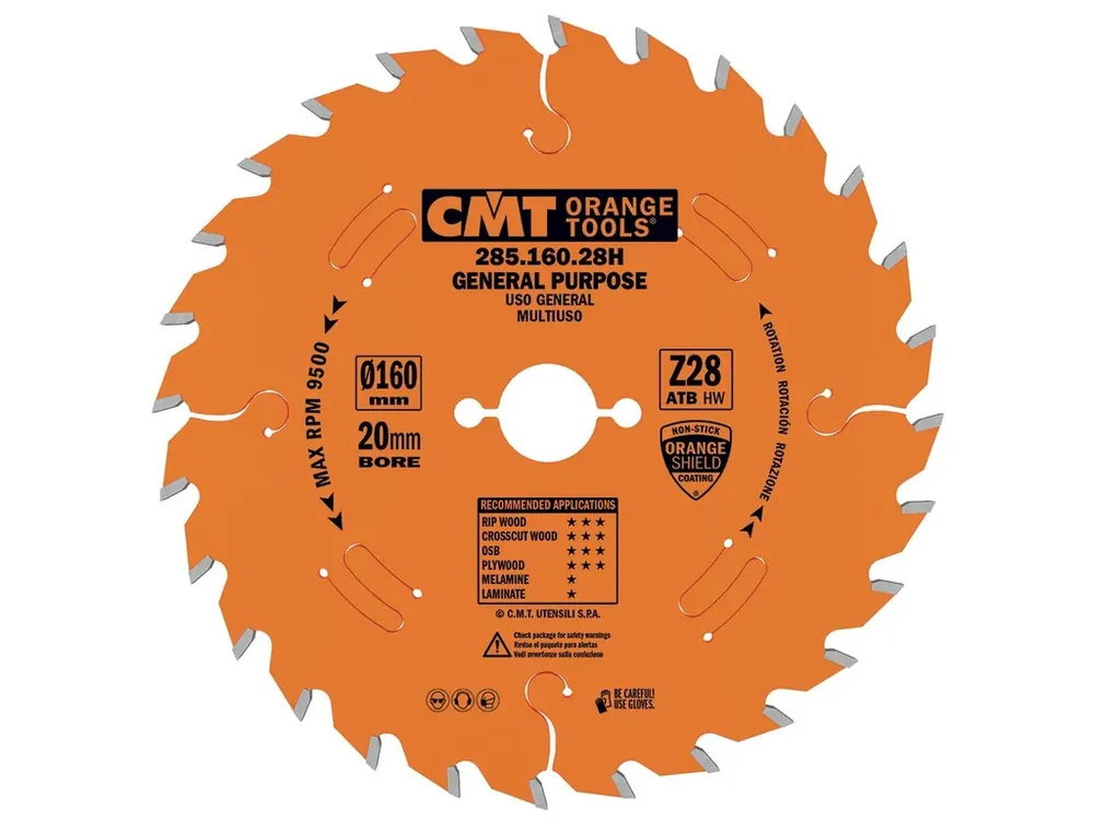Špičkový produkt | CMT Orange Industrial Pilový kotouč pro podélné a příčné řezy - D260x2,8 d30 Z60 HW Odhlučněný