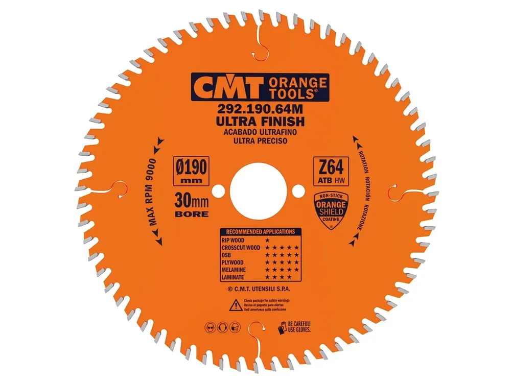 Nízká cena | CMT Orange Pilový kotouč pro elektronářadí, finální řez - D190x2,6 d30 Z40 HW