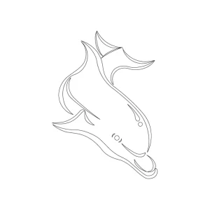 Akční sleva - CMT Šablona na ornamenty na dvířka DELFÍN 200x290mm