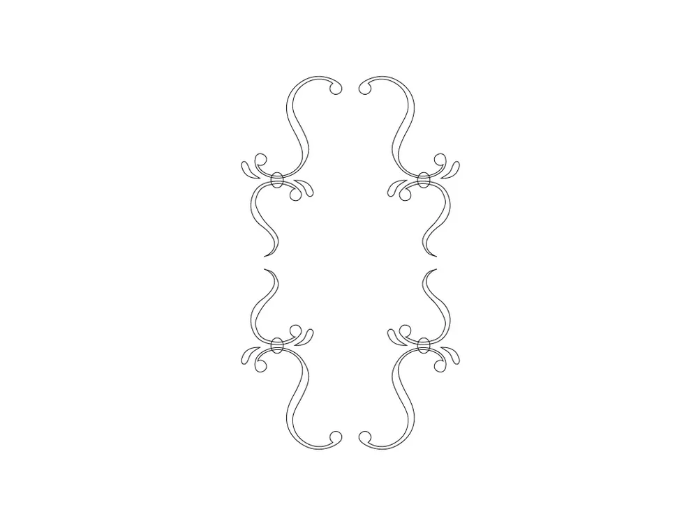 CMT Šablona na ornamenty na kuchyňská dvířka KASKADA 365x210mm - Velmi populární