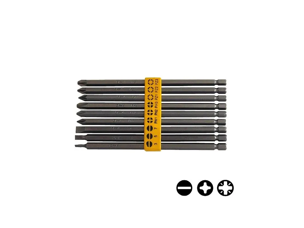 Kvalitní produkt | Sada extra dlouhých bitů 9ks