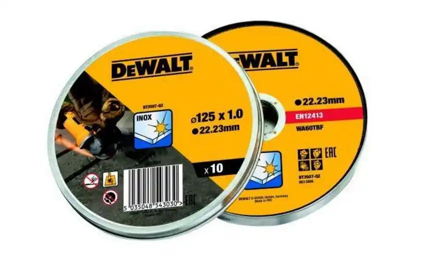 Tovární cena | Dewalt DT3507 sada10 ks řezných kotoučů 125x1,0x22,23 mm na nerez