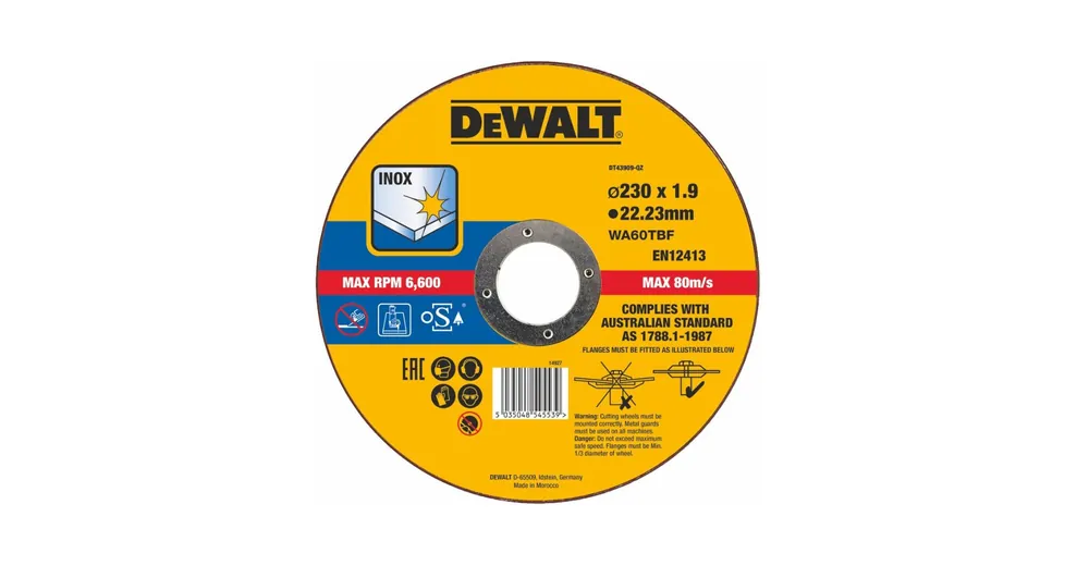 Téměř vyprodáno | Kotouč řezný DeWALT DT43909-QZ 230x22,2x1,9mm