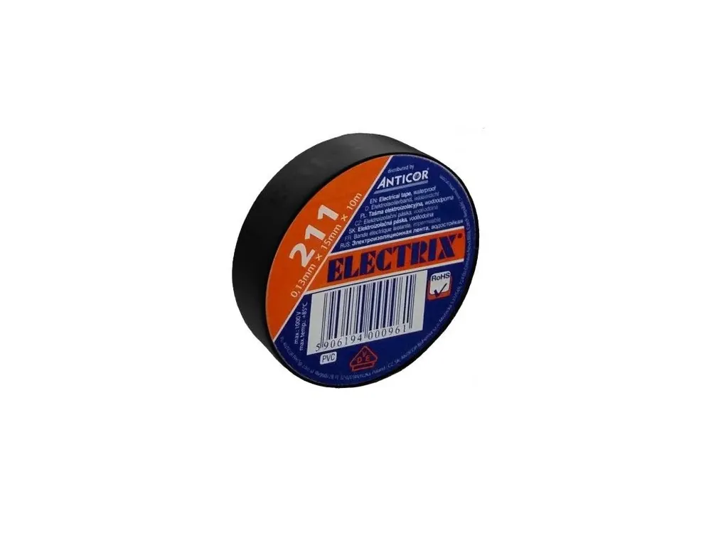 PÁSKA PVC ELECTRiX 15mmx10m černá | Do vyprodání zásob