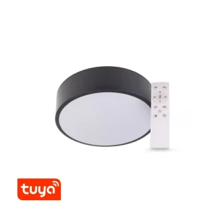 SMART Tuya LED svítidlo RENDO 24W CCT kulaté černé | Sleva