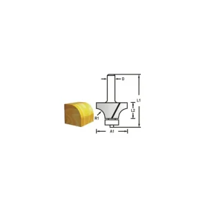 Zaoblovací fréza s ložiskem stopka 8 mm,22,2x12,7x55 mm R=4,8mm - Zlevněno