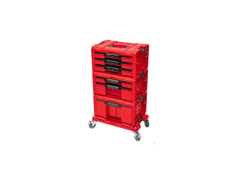 Dílenský pojízdný ponk QBRICK SYSTEM PRO Drawer Workshop Set 6 2.0 Red Ultra HD + doplněk produktu + Odlamovací nůž STANDMAR zdarma + Rukavice CXS ALVAROS zdarma - Top produkt