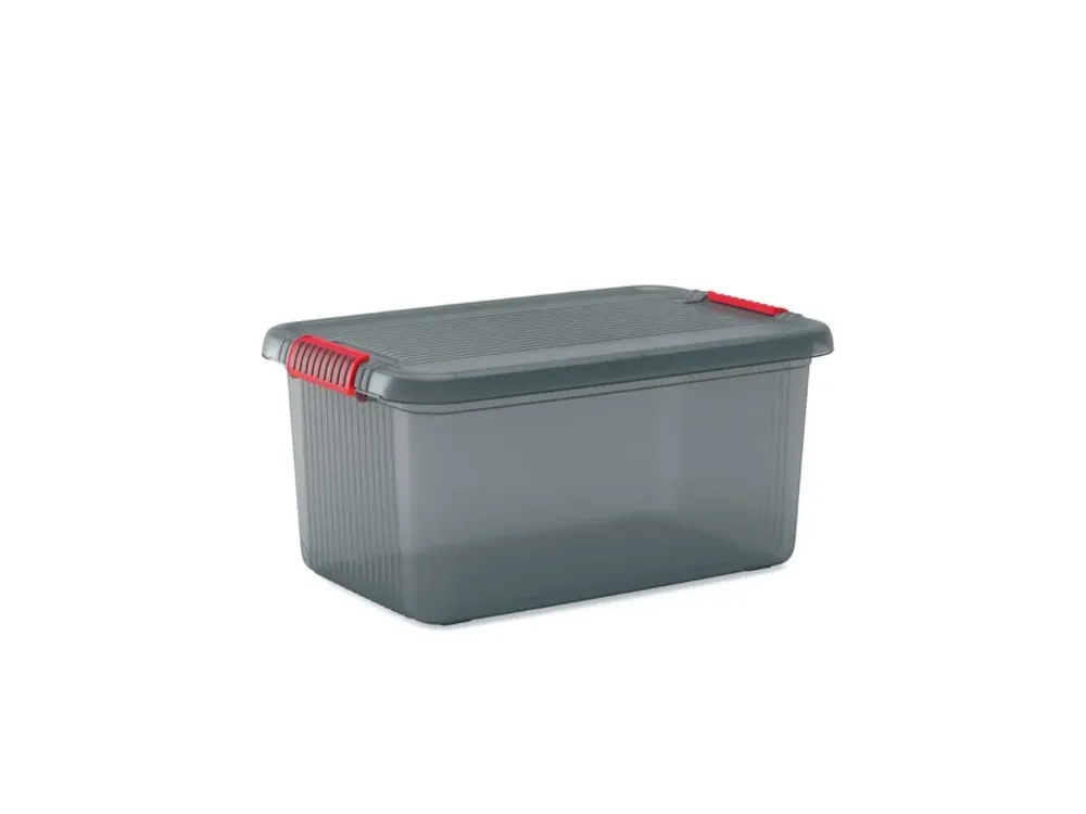 Mezi nejprodávanějšími - Plastový úložný box K-Latch L, objem 43l, 59 x 39 x 28 (výška) cm, šedý