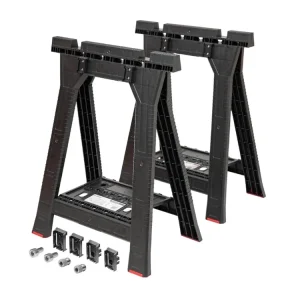 Plastové pracovní kozy QBRICK SYSTEM Sawhorse - plus konektory - bal. 2 ks | Doprodej