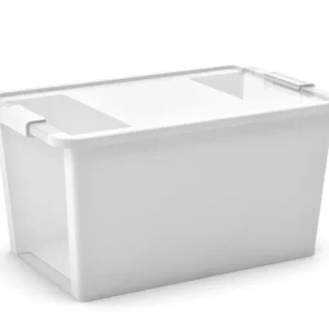 Poslední kusy | Plastový úložný box BI, objem 40l, 55 x 35 x 28 (výška) cm, bílý