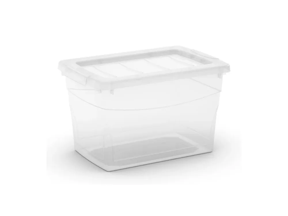 Prémiová kvalita | Plastový úložný box s víkem na klip, průhledný, transparentní, 16 l