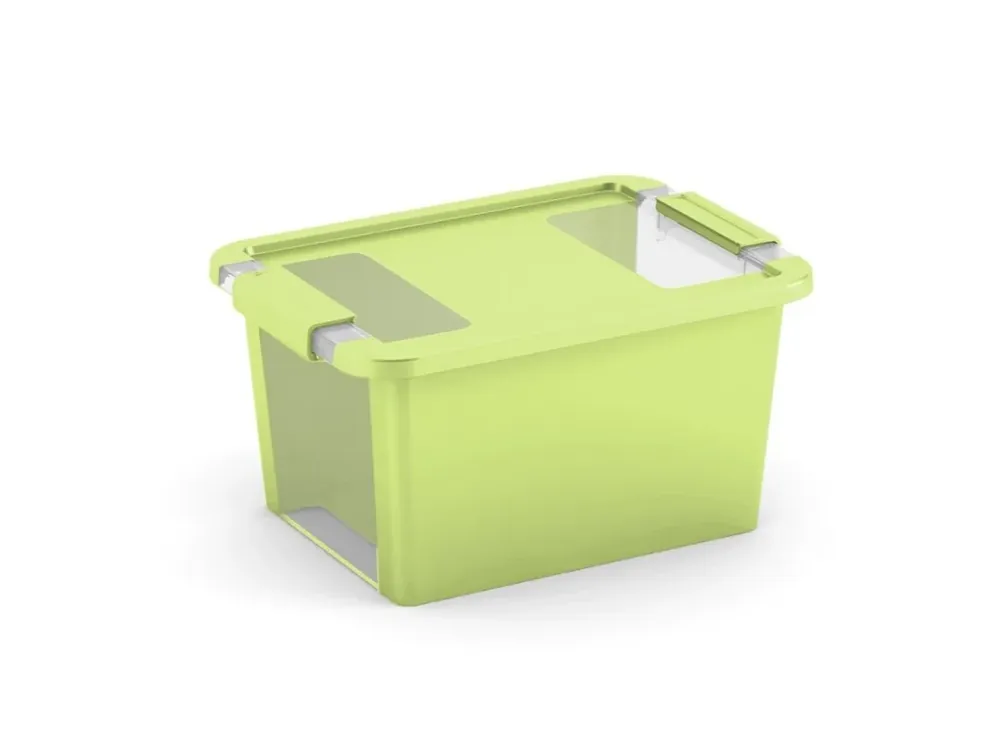 Poslední kus - Plastový úložný box BI, objem 11l, 36,5 x 26 x 19 (výška) cm, zelený