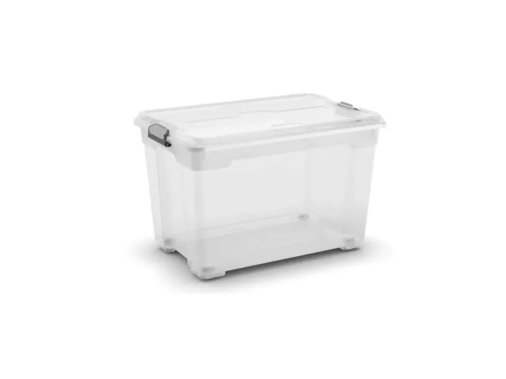 Plastový úložný box Moover box XL, objem 60l, 58 x 38 x 37 (výška) cm, transparentní víko | Jen pár kusů