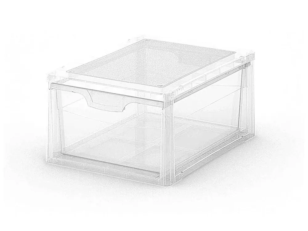 Plastový úložný box Spider box 2 – průhledný, 13 l - Přímo z továrny