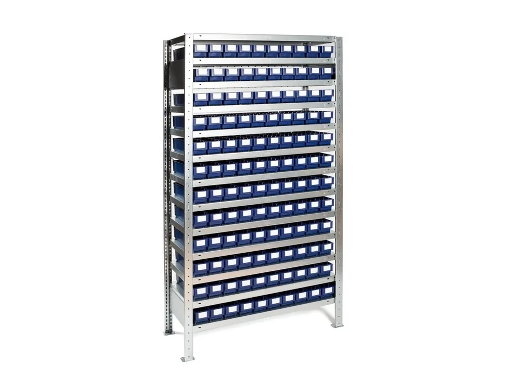 Regál se 120 zásuvnými boxy, 200 x 100 x 50 cm | Do vyčerpání zásob