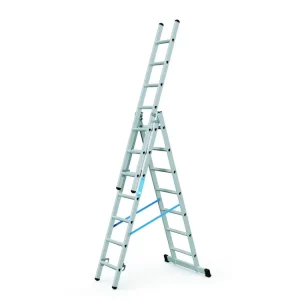 Oblíbený produkt | Profi trojdílný hlinikový kombinovaný žebřík ZARGES Skymaster DX, 3x9 příček