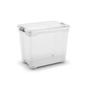 Plastový úložný box Moover box XXL, objem 80l, 58 x 38 x 49 (výška) cm, transparentní víko - Snadný nákup