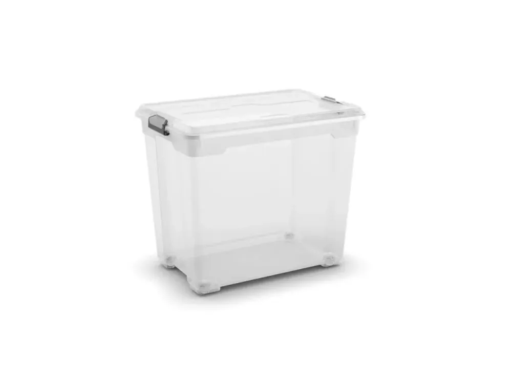 Plastový úložný box Moover box XXL, objem 80l, 58 x 38 x 49 (výška) cm, transparentní víko - Snadný nákup
