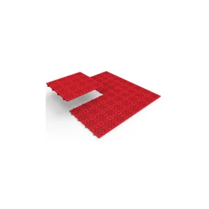 Ihned k dispozici | Plastová garážová podlahová dlaždice ATENA 30,5 x 30,5 x 1,3 cm, červená, balení 11 ks