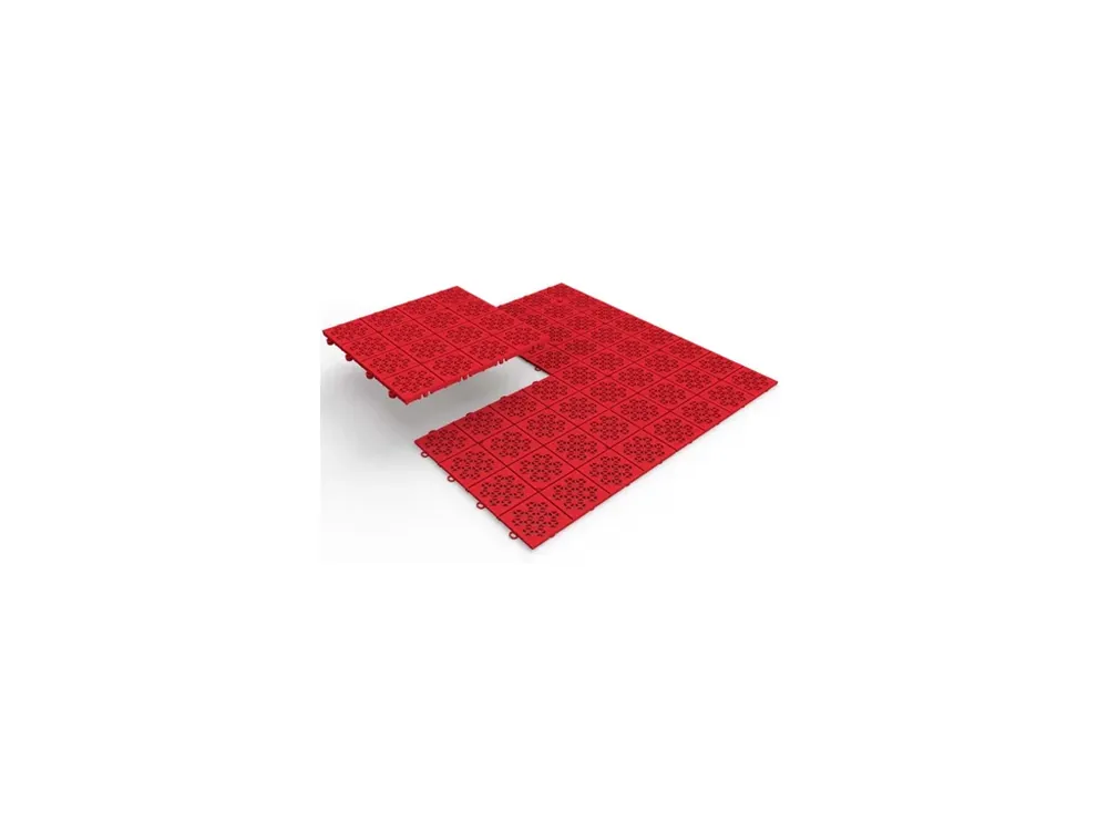 Ihned k dispozici | Plastová garážová podlahová dlaždice ATENA 30,5 x 30,5 x 1,3 cm, červená, balení 11 ks