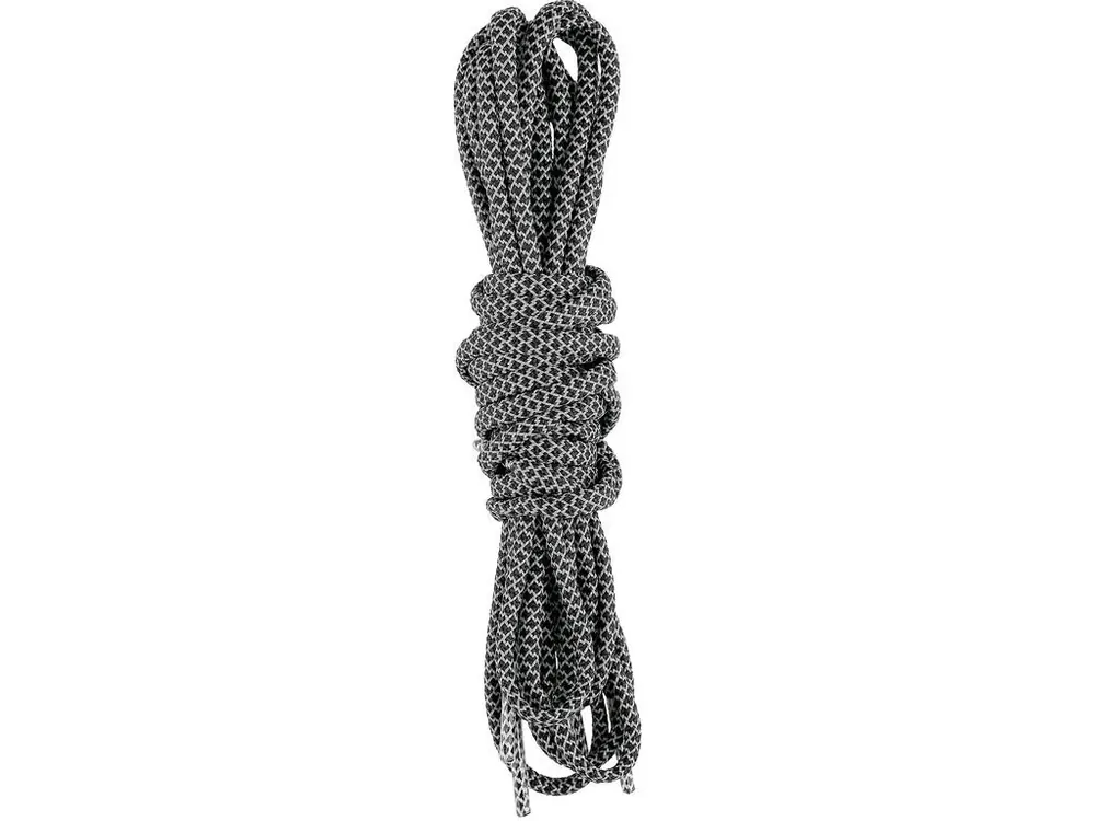 Tkaničky do obuvi reflexní, kulaté, 130 cm, černé | Bezpečná platba