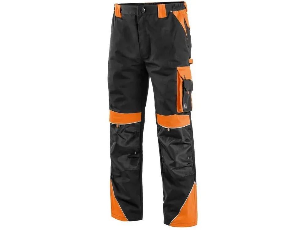 Kalhoty do pasu CXS SIRIUS BRIGHTON, černo-oranžová, vel.46 | Nově v e-shopu