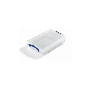 Lze objednat | Plastový úložný box s víkem, really useful box, průhledný, 33 litrů