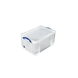 Plastový úložný box s víkem, really useful box, průhledný, 48 litrů - Cenový hit