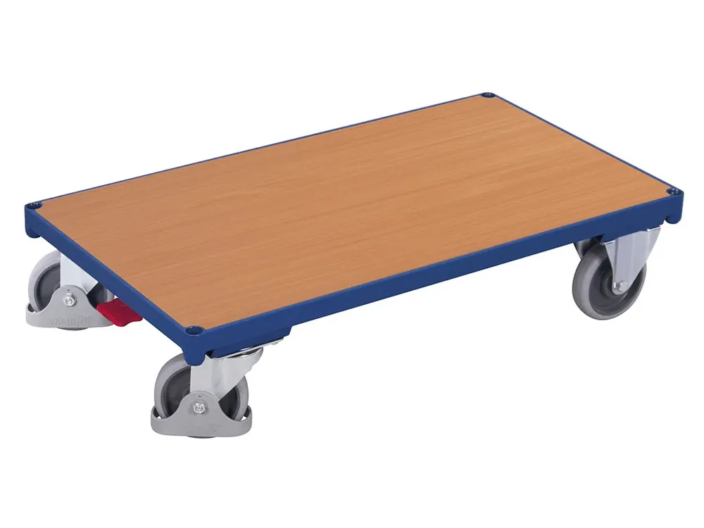 Přepravní plošina, Variofit, ložná plocha 91 x 50 cm, do 400 kg, modrá/antracit | Přímo z výroby