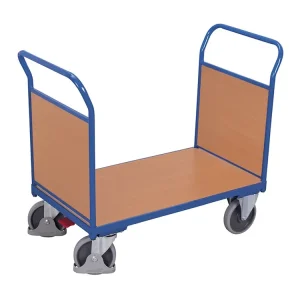 Plošinový vozík se dvěma madly s plnou výplní, Variofit, ložná plocha 85 x 50 cm, do 400 kg, modrá/antracit | Velmi žádaný produkt