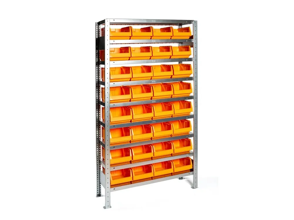 Regál s 32 zásuvnými boxy, 200 x 100 x 30 cm, typ A - Ušetřete