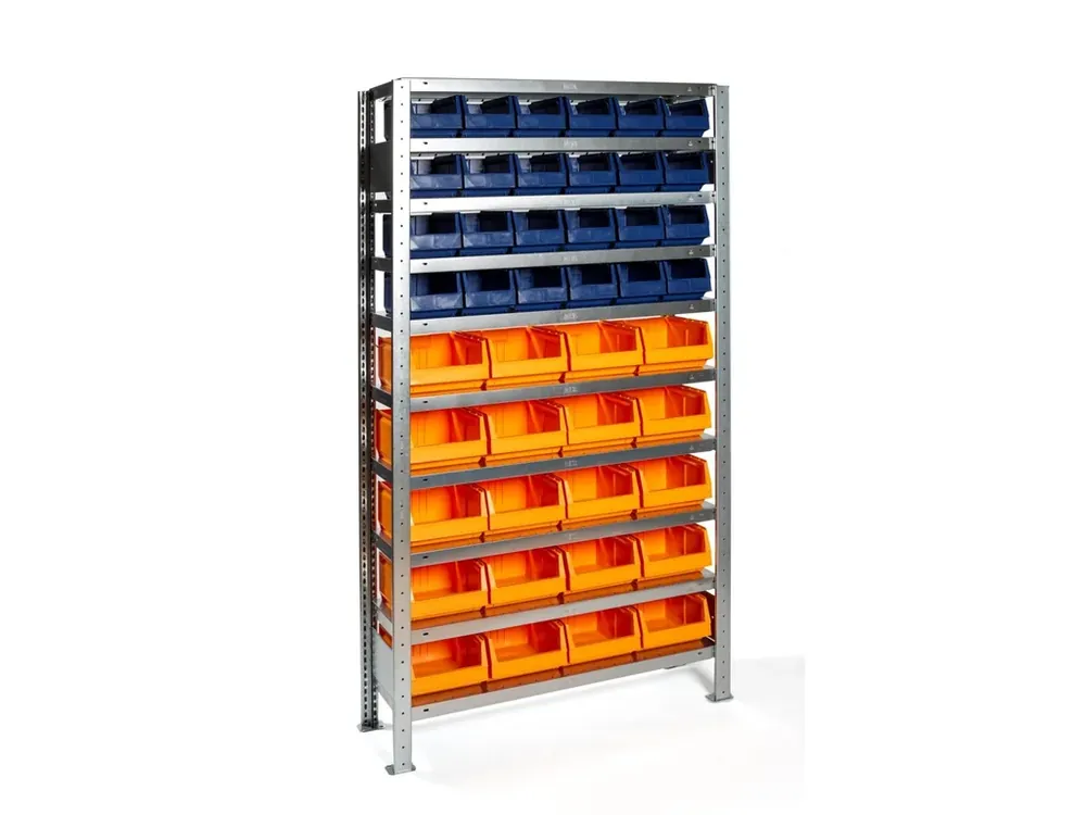 Regál s 20 + 24 zásuvnými boxy, 200 x 100 x 30 cm | Speciální cena