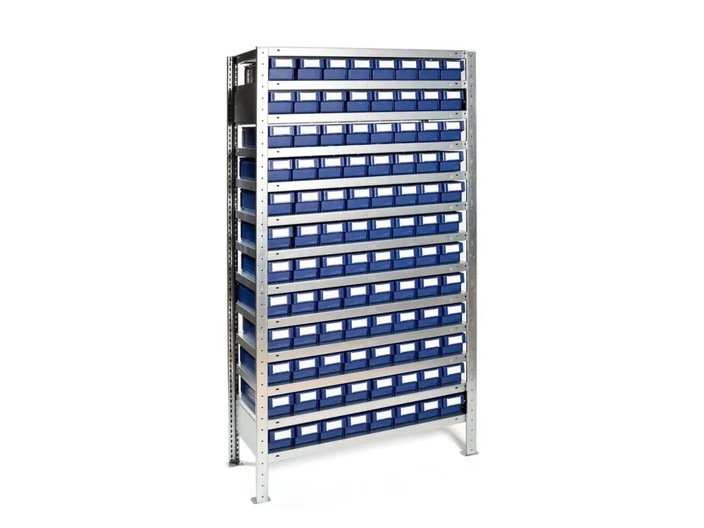 Regál s 96 zásuvnými boxy, 200 x 100 x 40 cm - Rychlé dodání