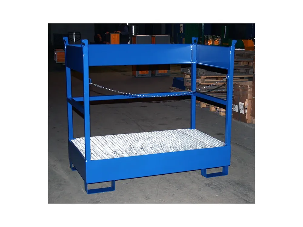 Ušetřete nyní | Záchytná paleta pro převoz dvou sudů 1400x800x1300 mm, pozink