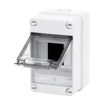 GEWISS GW40001 Rozvodnice 40 CD na omítku, 4M, IP55, šedá, s dvířky - Přímo z továrny