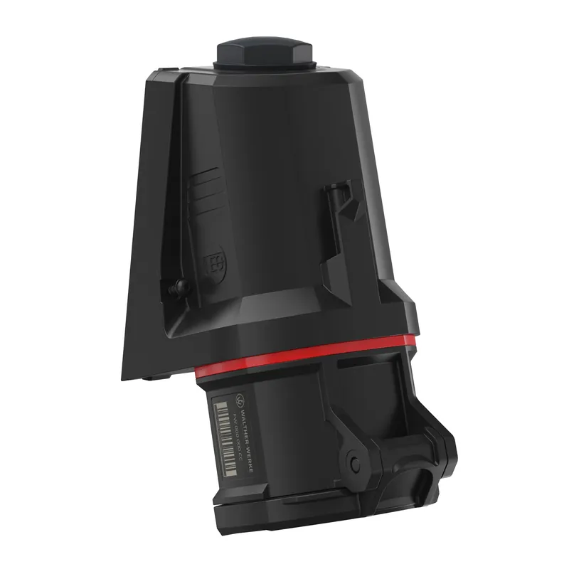 Výhodná cena - WALTHER FW130506CC CEE Nástěnná zásuvka NEO, 32A 5P 400V 6h, IP54, s bezšroubovým pružinovým připojením, černá/červená