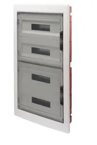 GEWISS GW40611BD Rozvodnice 40 CDKi pod omítku, 72M, IP40, vč. svorkovnice, bílá, s dvířky, vyjímatelný rám - Vrácení zdarma