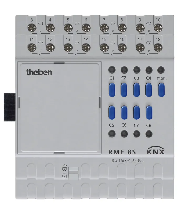 Oblíbený u zákazníků | THEBEN 4930225 Spínací aktor RME 8 S KNX