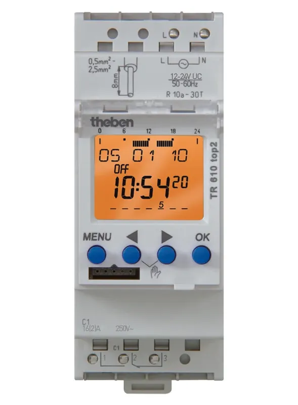 Právě uvedeno na trh - THEBEN 6104100 Digitální spínací hodiny TR 610 top2 24V