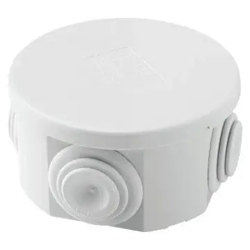 Lze objednat - GEWISS GW44052 Rozbočovací krabice s ploch. víkem, IP44, ∅ 80x40mm